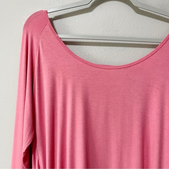 ZYIA Active Light Brick Pink Namaste Long Sleeve Tee Shirt Size Medium NEW - Picture 5 of 10